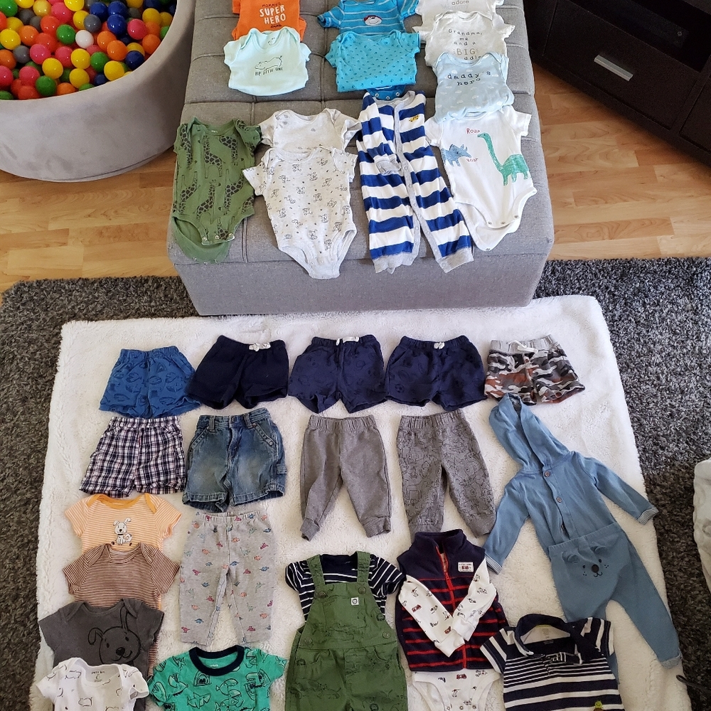 6 Month baby clothes- 32 piece Lot
